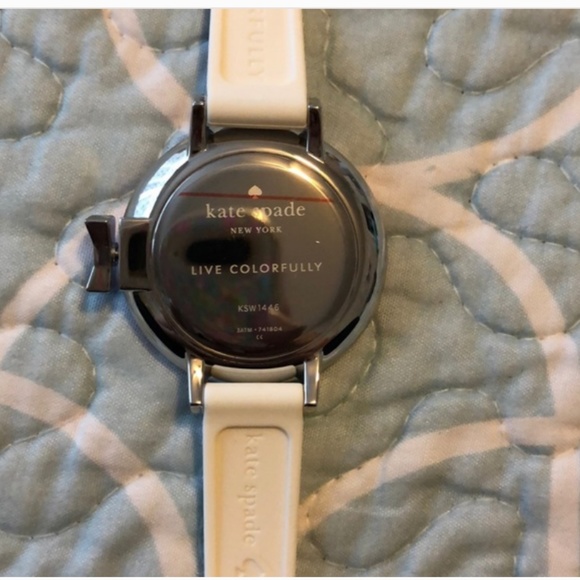 kate spade park row pink blue white tropical silicone watch nwt - Picture 8 of 8